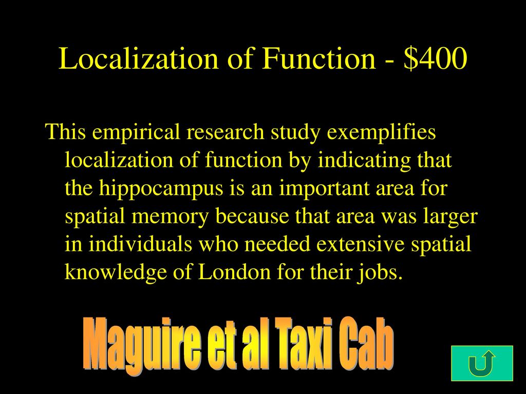 Localization of Function - $400