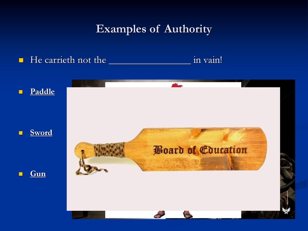 Examples of Authority He carrieth not the ________________ in vain!