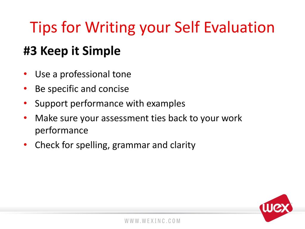 Writing an Effective Self Evaluation - ppt download