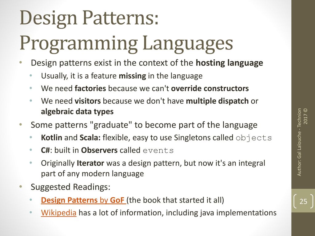 Design Patterns II Technion – Institute of Technology - ppt download