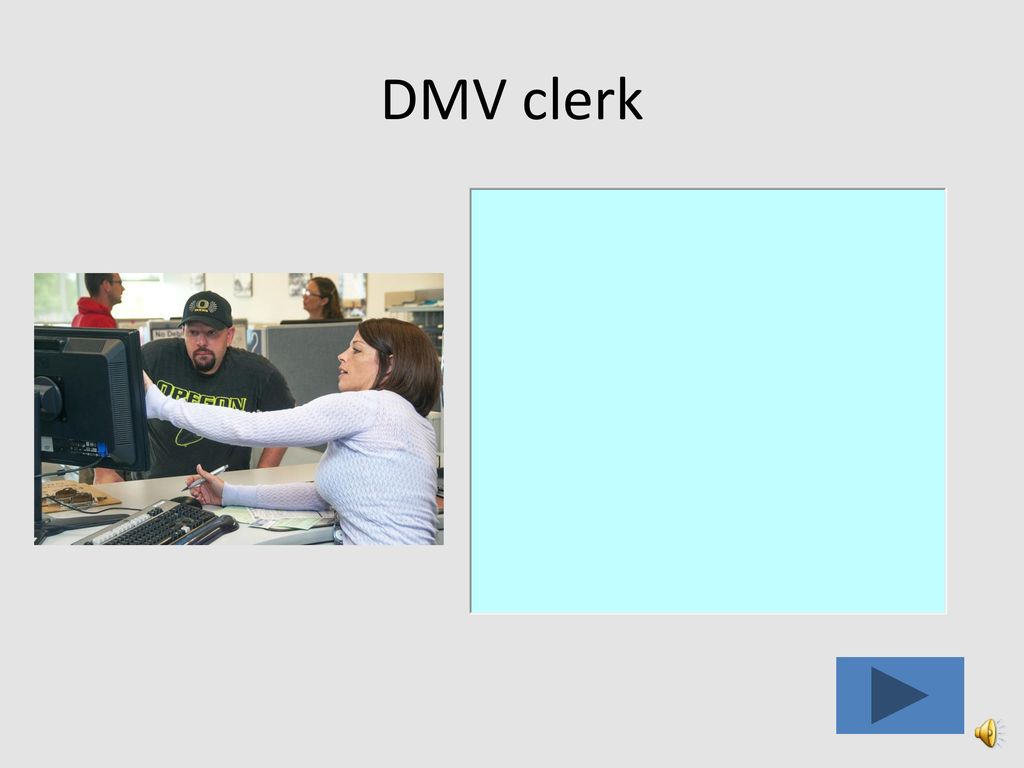DMV clerk