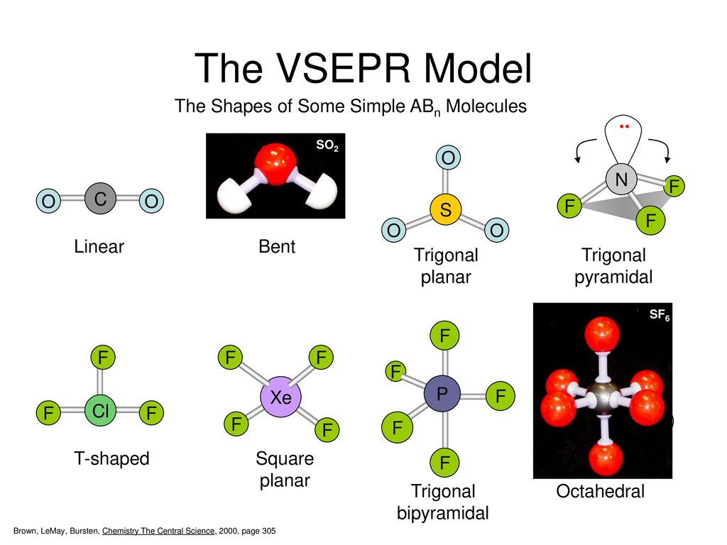 The VSEPR Model The Shapes of Some Simple ABn Molecules O S O.