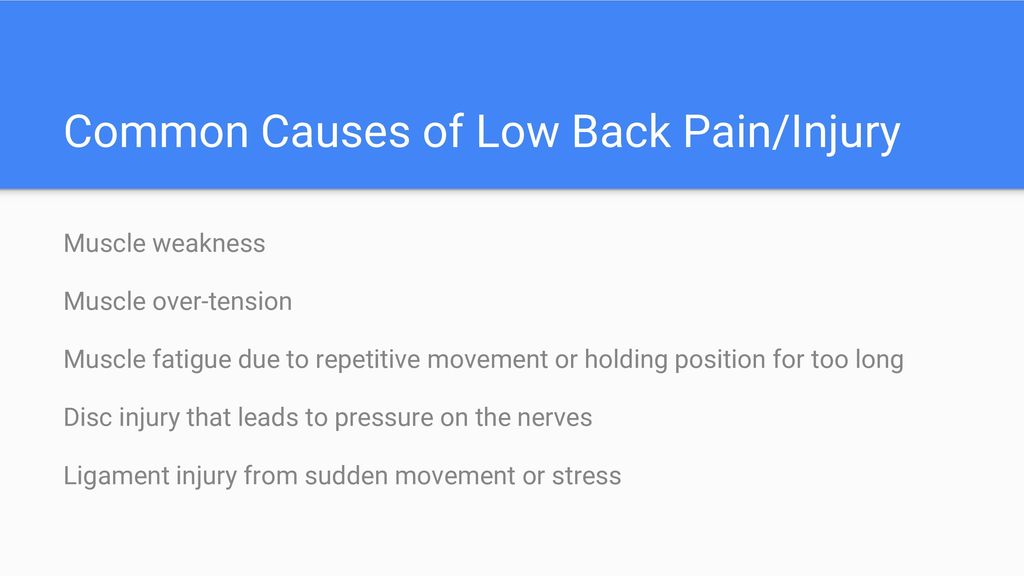 Back Injury Prevention - Ppt Download