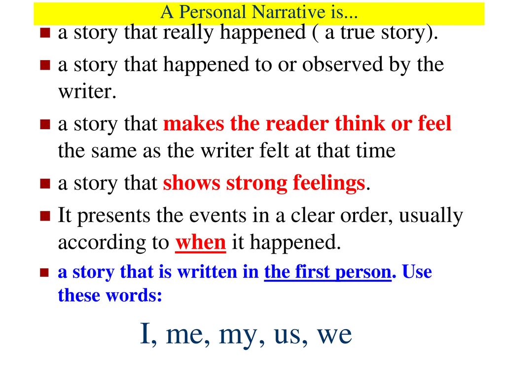 Narrative Paragraphs. - ppt download