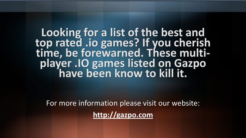 Gazpo The Top Best Rated .IO Games List!