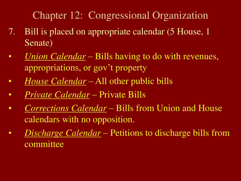 Chapter 12 Congressional Organization ppt download