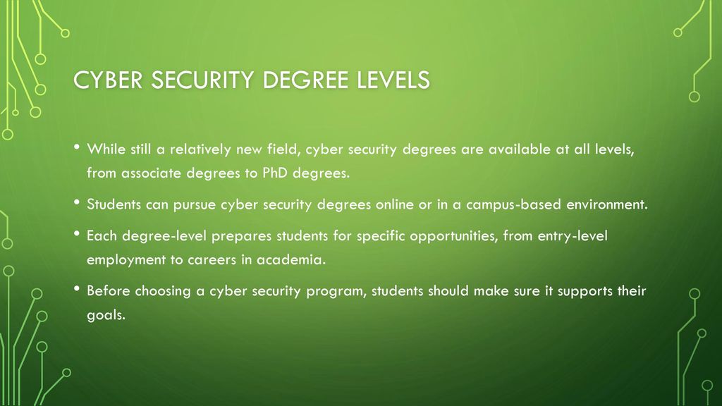 Associate Degree in Cyber security - ppt download