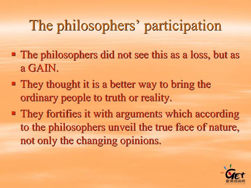 The philosophers’ participation