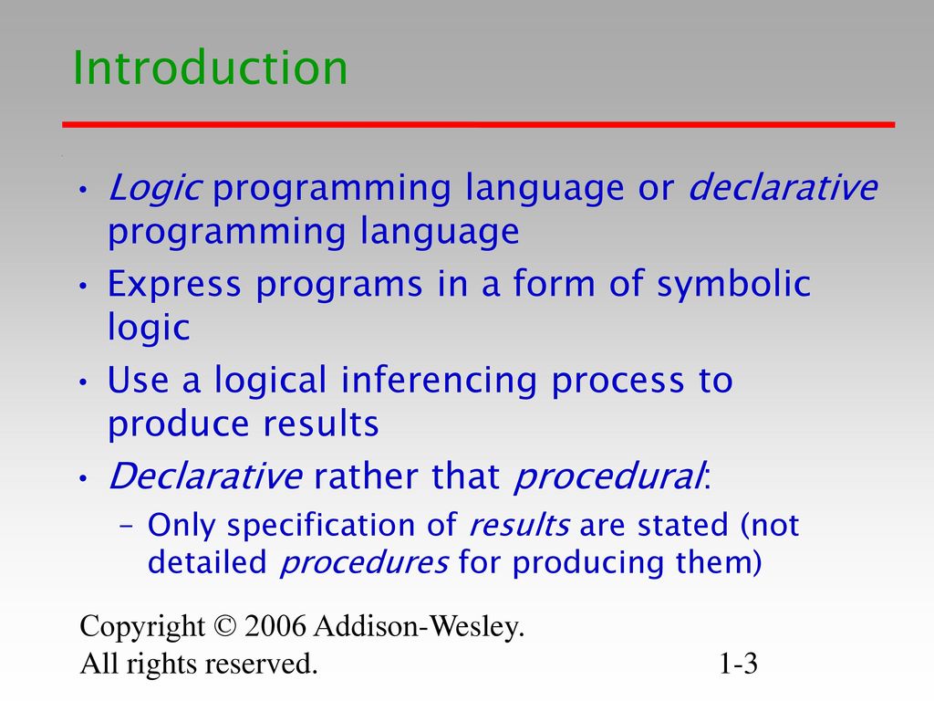 Logic Programming Languages - ppt download