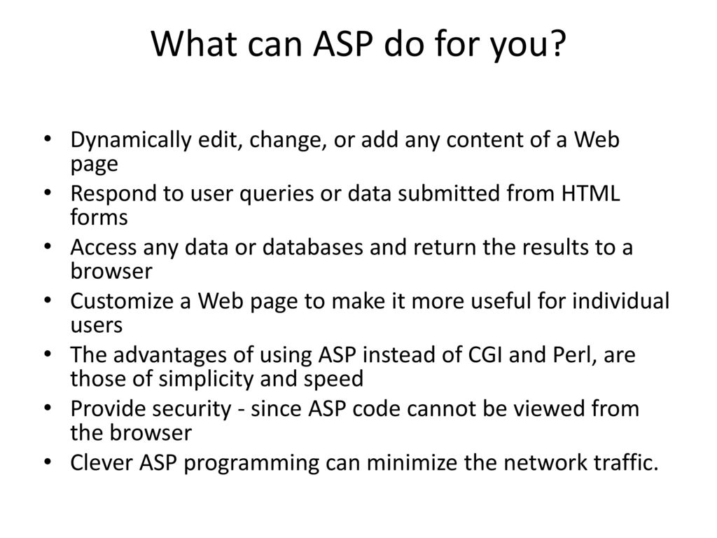 ASP Explained By: Sarbjit Kaur. - ppt download