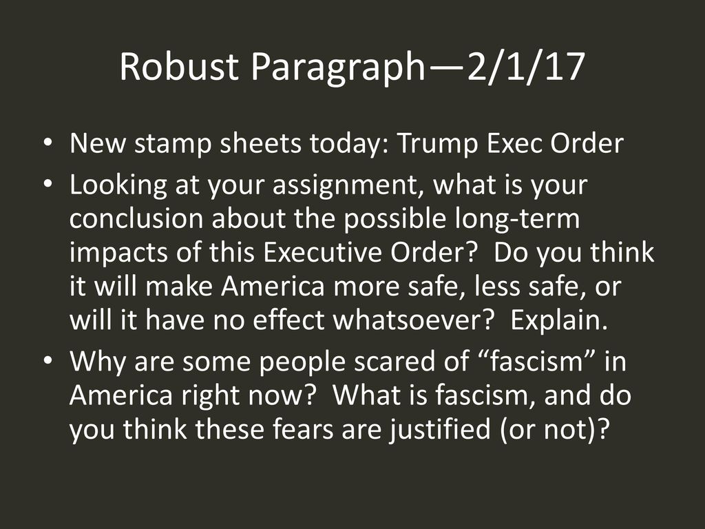Robust Paragraph 2 1 17 New Stamp Sheets Today Trump Exec Order