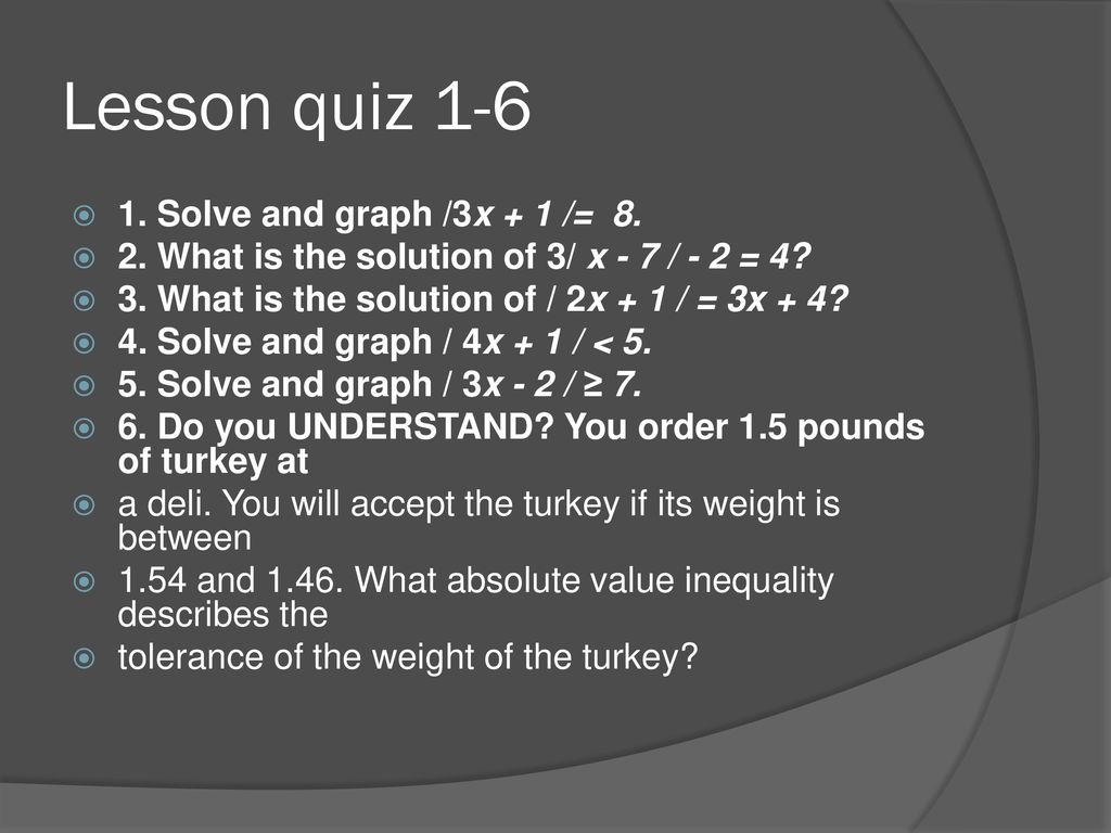 Unit one obj solve abs val ppt download
