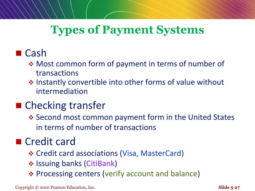 Types of Payment Systems