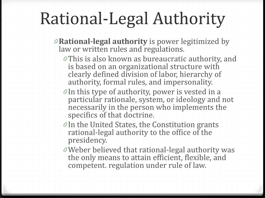 main types of authority