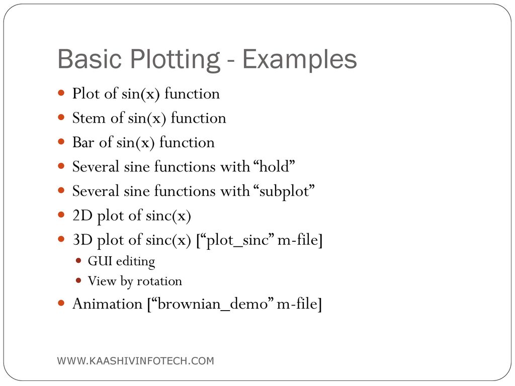 Basic Plotting - Examples
