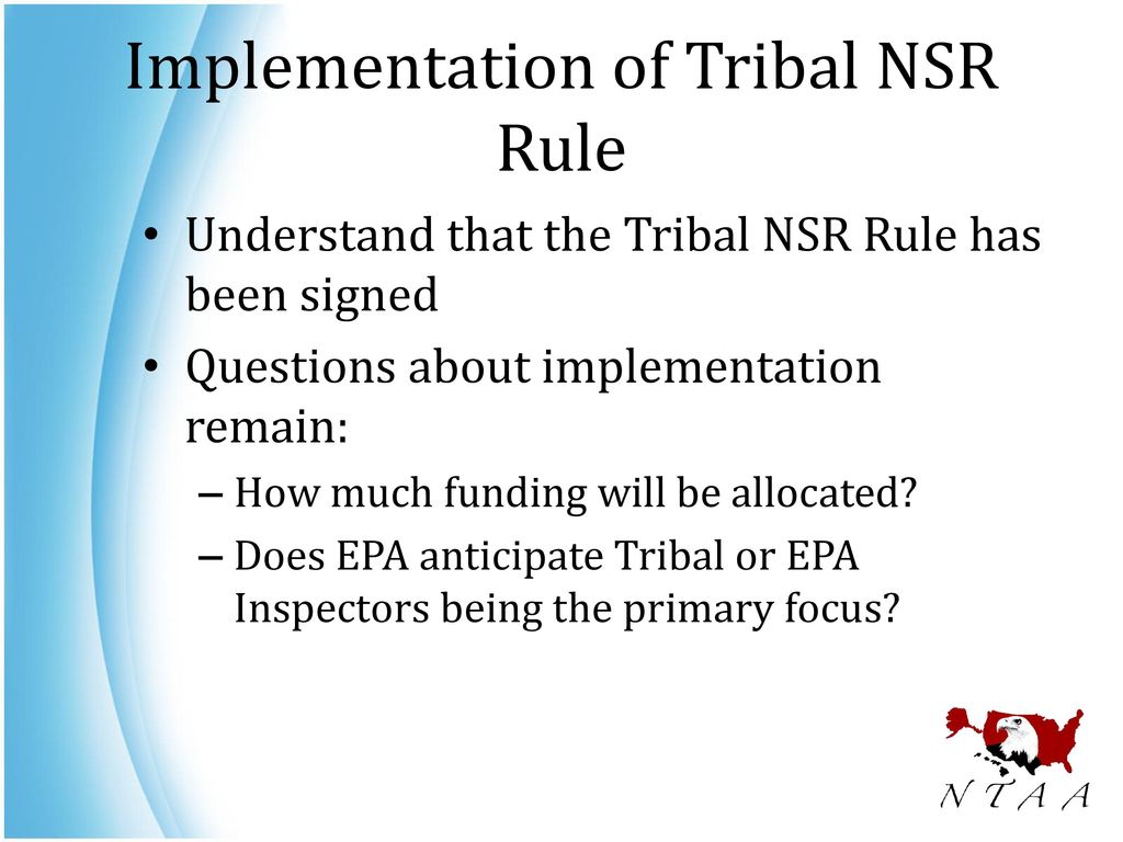 Implementation of Tribal NSR Rule