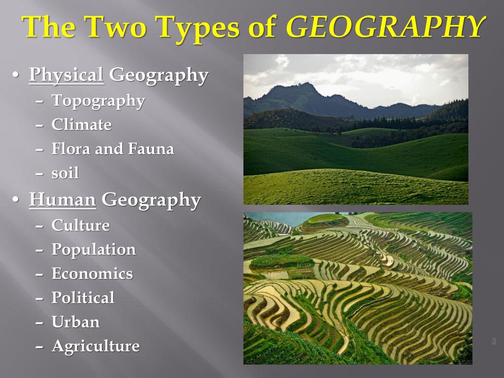 The theory of landscape geography originated with