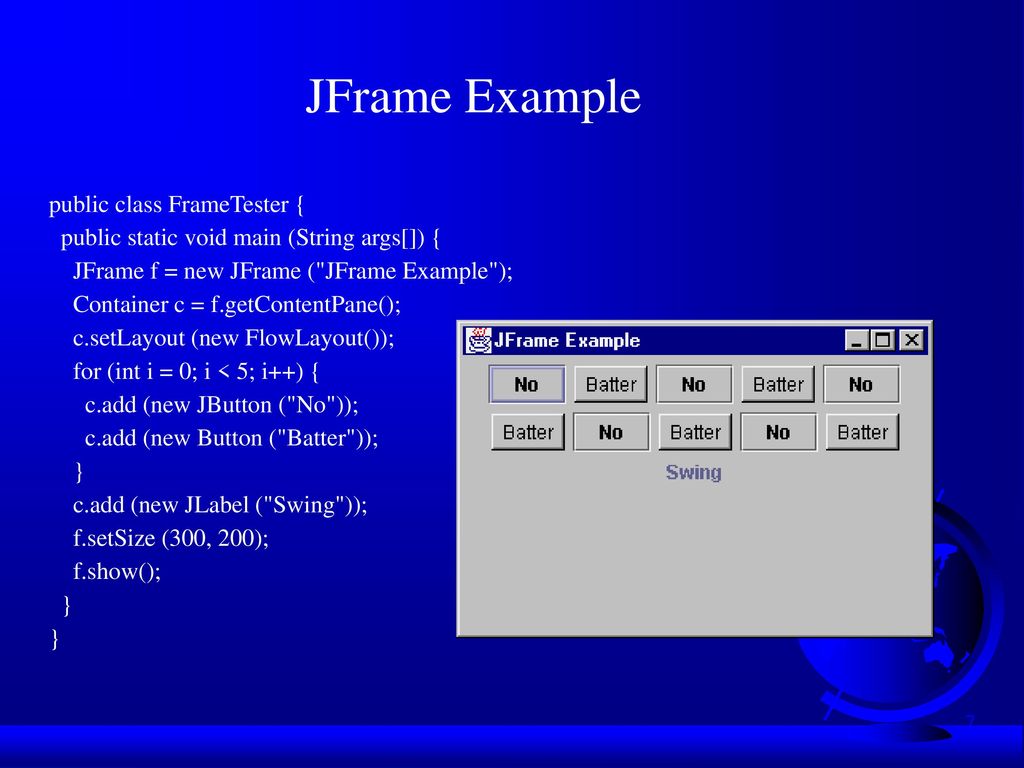 Swing JComponents. - ppt download