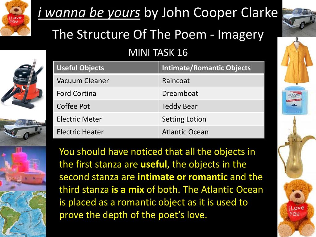 I Wanna Be Yours By John Cooper Clarke Ppt Download