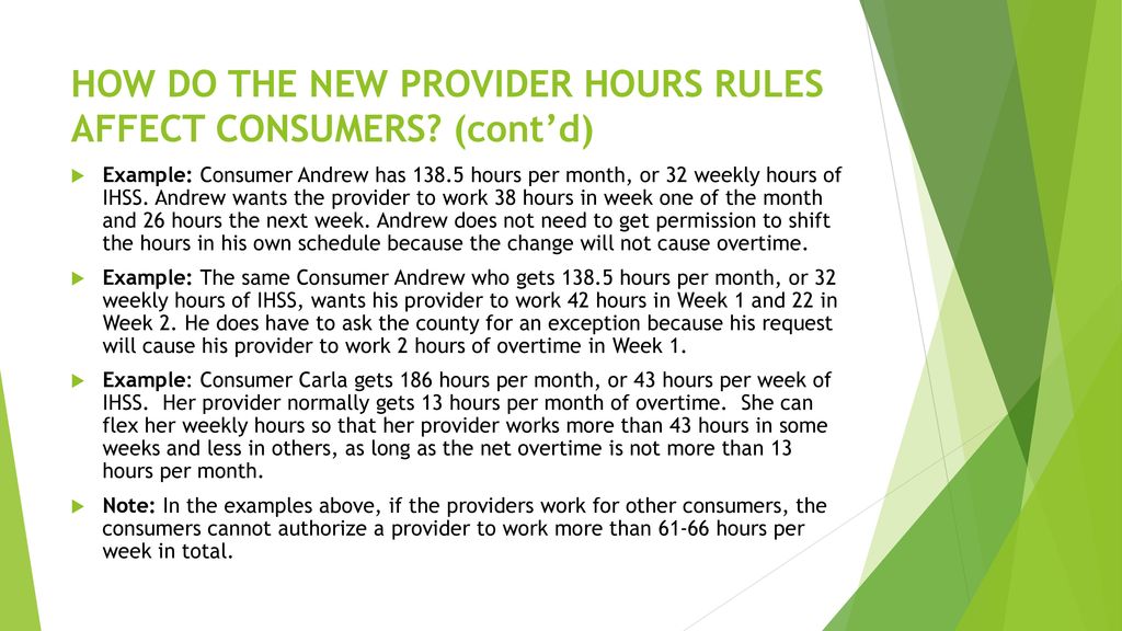 New rules for ihss overtime and related changes october 21 ppt download