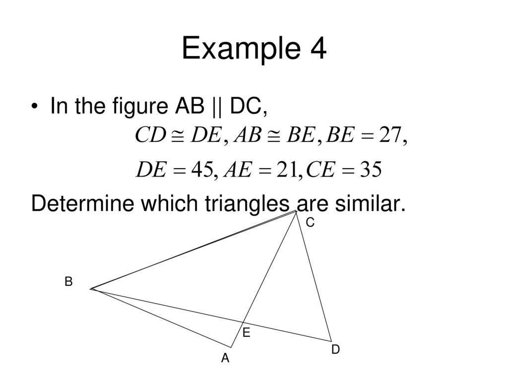 Example 4 In the figure AB || DC,