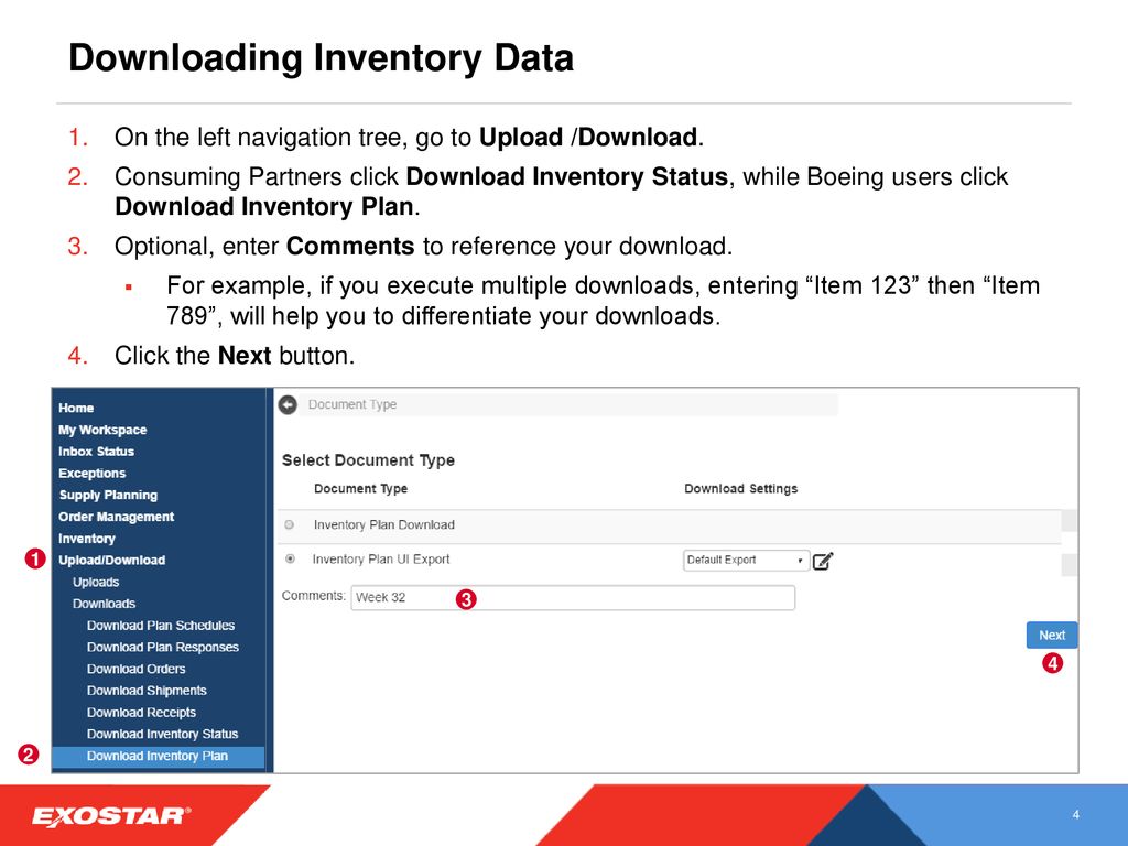 Downloading Inventory Data