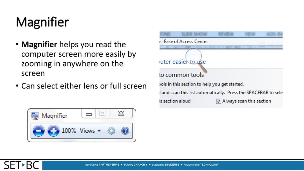 Pc accessibility features part 2 of ipad and pc accessibility tools