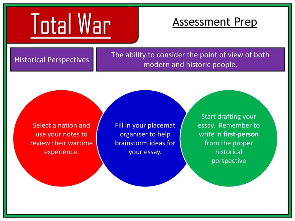 Total War Assessment Prep