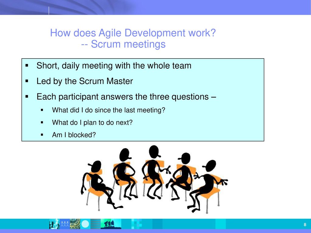 How does Agile Development work -- Scrum meetings