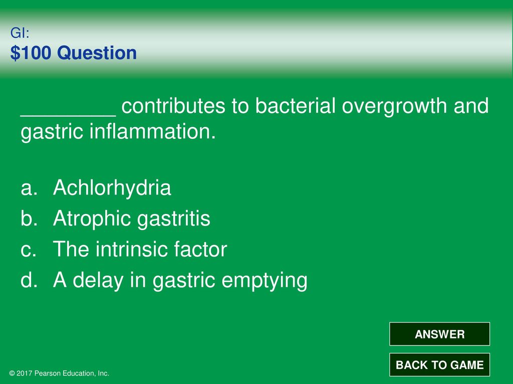 ________ contributes to bacterial overgrowth and gastric inflammation.