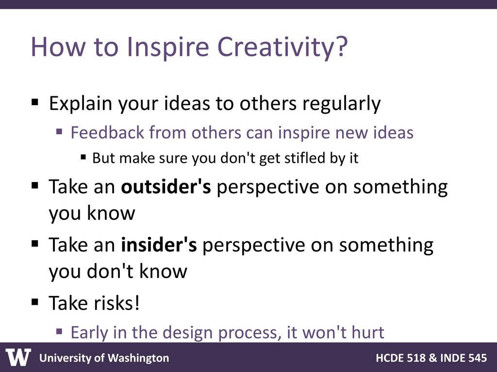 How to Inspire Creativity