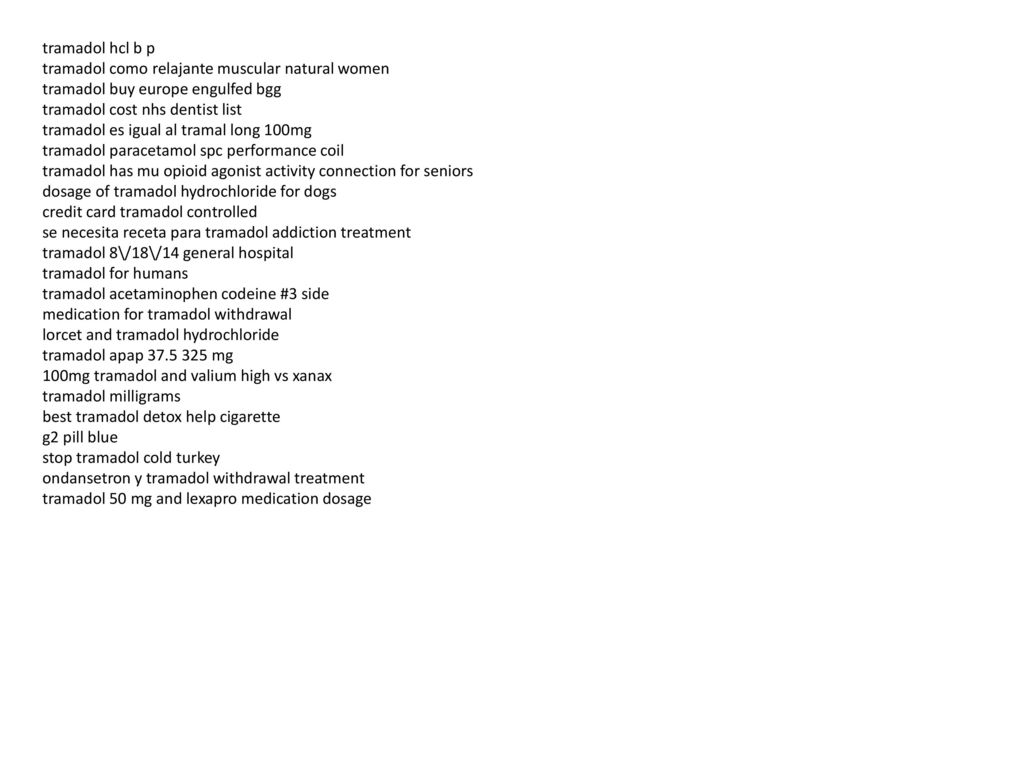 Tramadol Mechanism Of Action Pdf Ppt Download Tramadol Mechanism Of Action Pdf Ppt Download