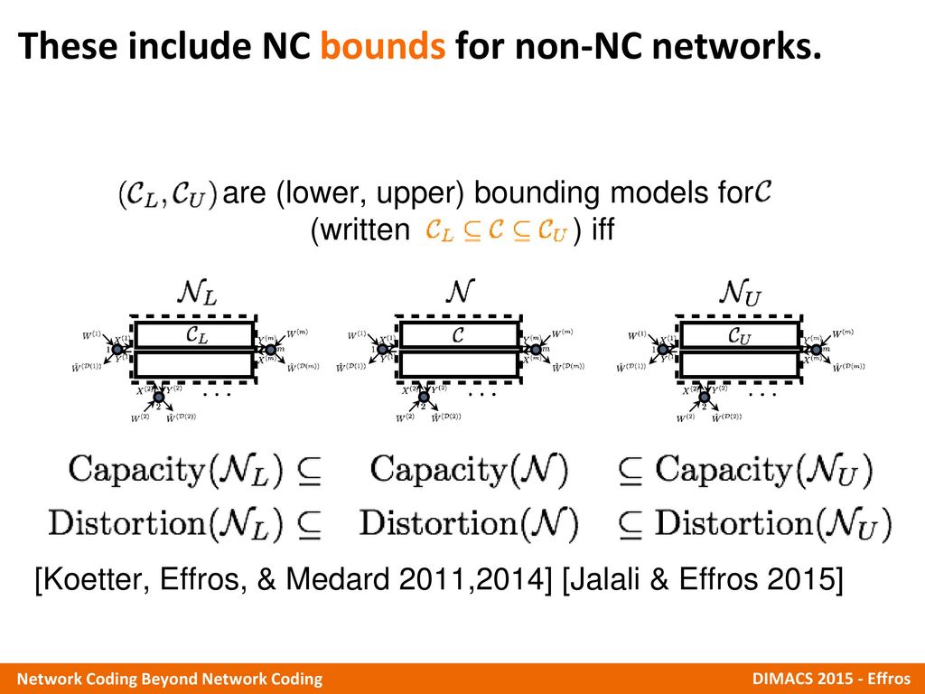These include NC bounds for non-NC networks.