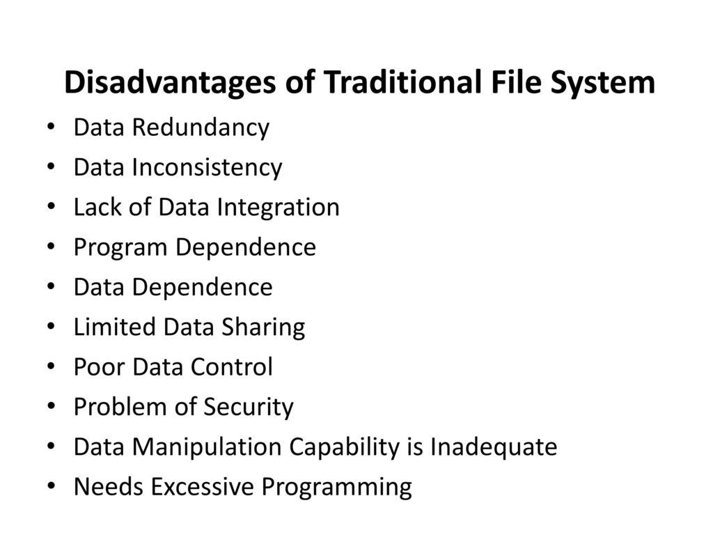 File systems vs database systems ppt download
