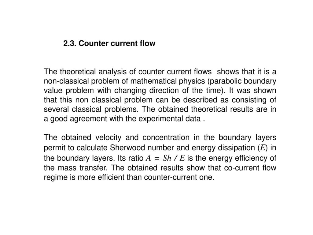 2.3. Counter current flow