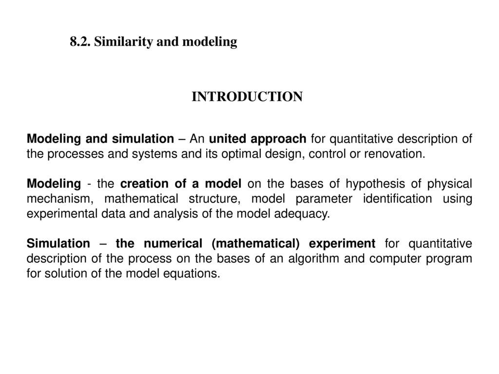 8.2. Similarity and modeling