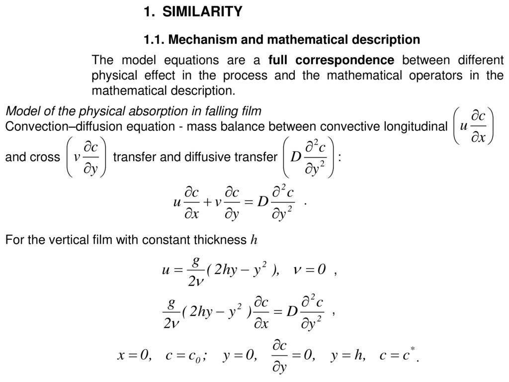 SIMILARITY 1.1. Mechanism and mathematical description