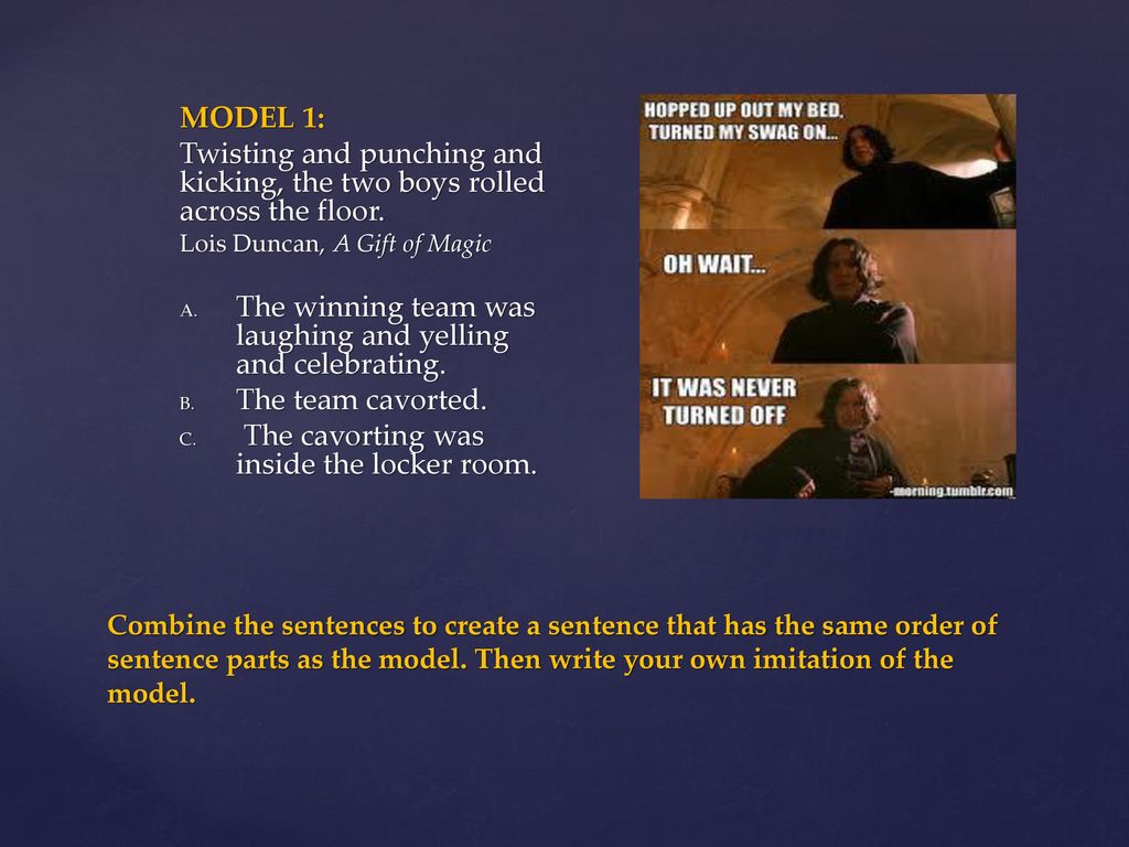 Sentence Toolbox Combining To Imitate Ppt Download