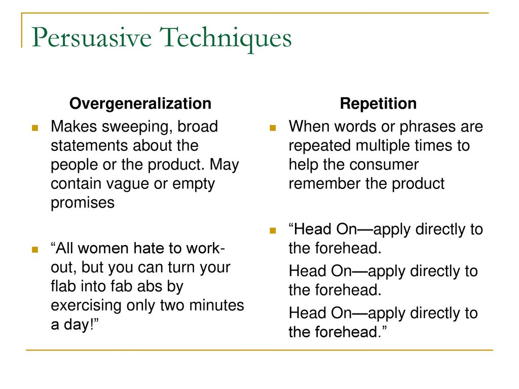 define persuasive techniques