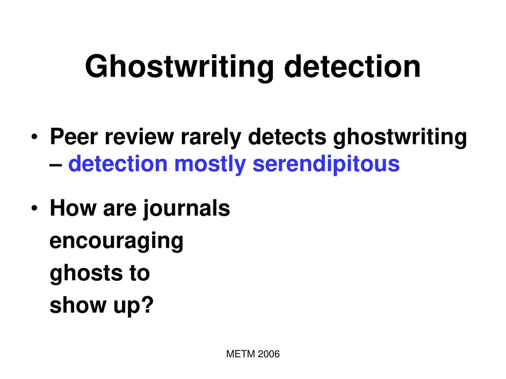 Ghostwriting detection