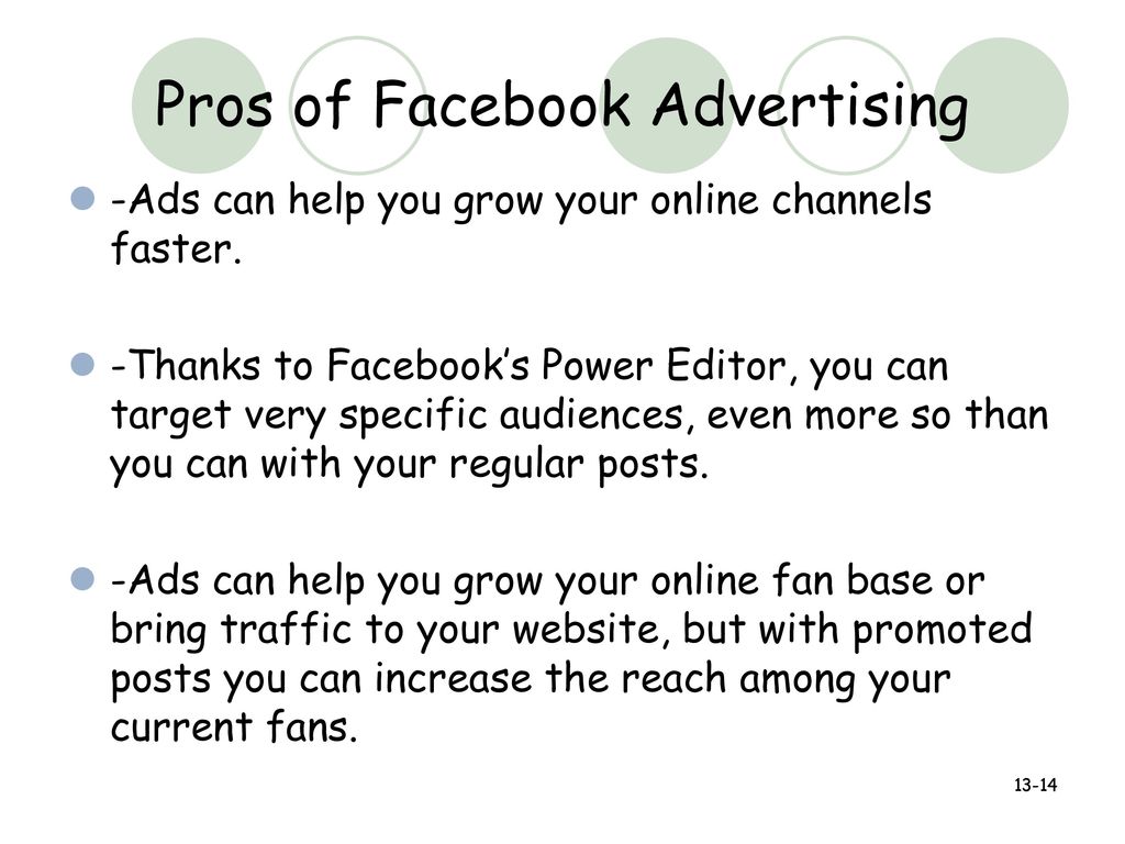 Pros of Facebook Advertising