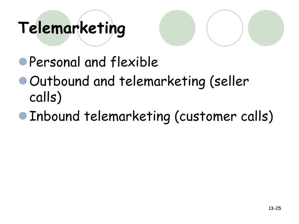 Telemarketing Personal and flexible