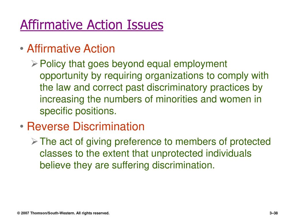 is affirmative action a form of reverse discrimination