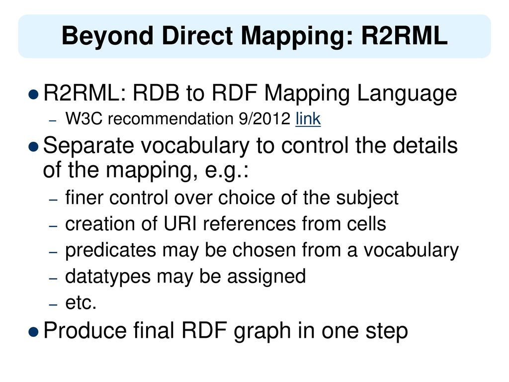 RDF And RDB 1 Some Slides Adapted From A Presentation By Ivan Herman At ...