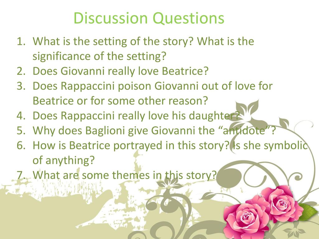 rappaccinis daughter short story