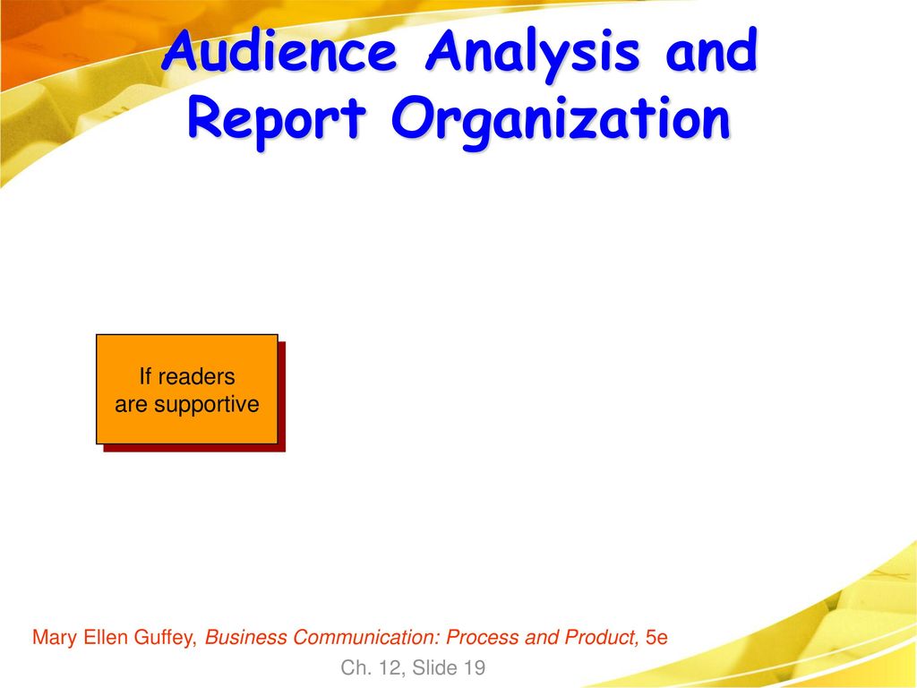 Audience Analysis and Report Organization