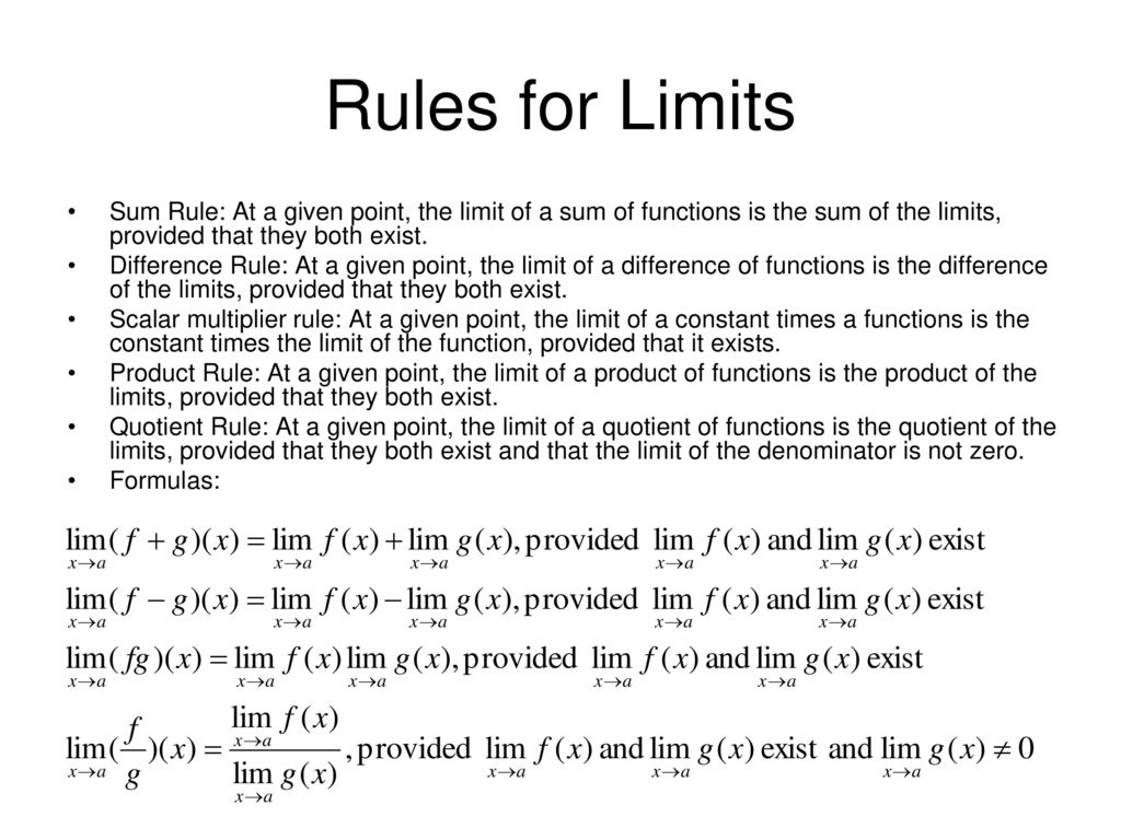 Math 1304 calculus i 2 3 rules for limits ppt download