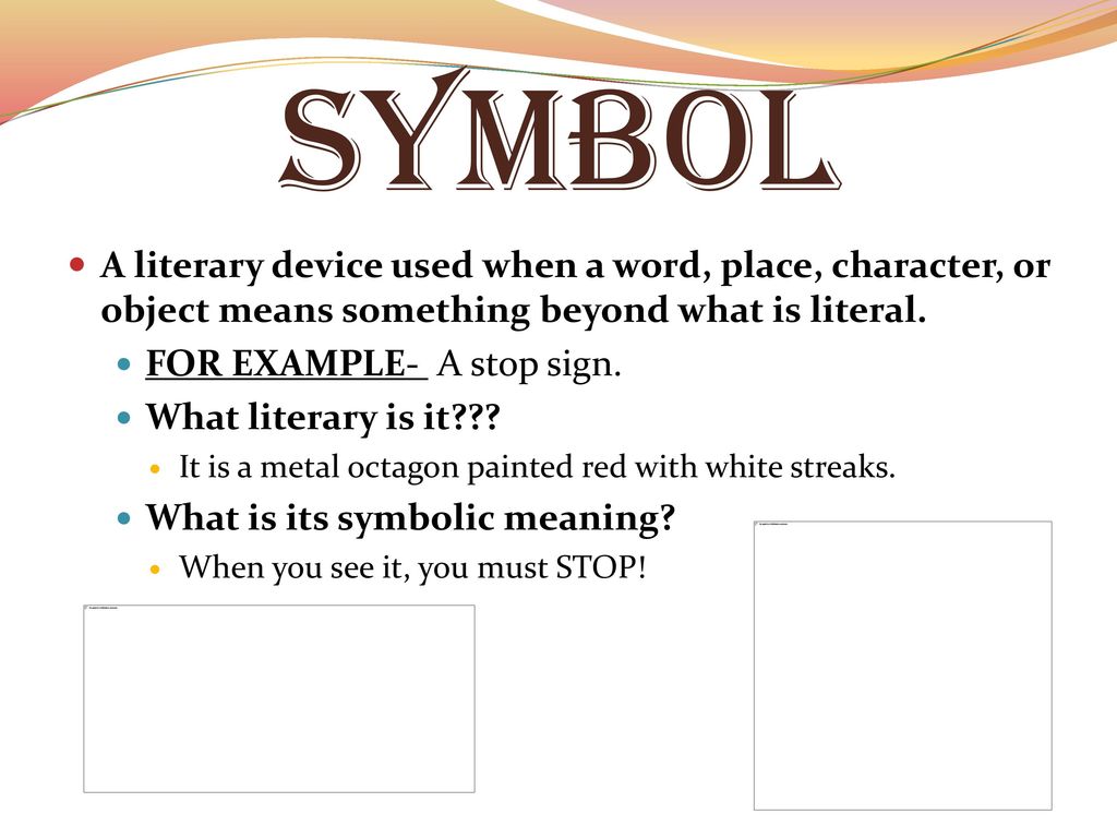 is symbolism a literary device