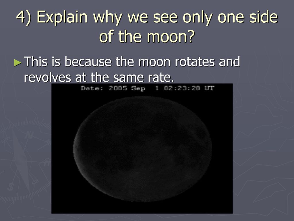 Why Do We See Only One Side of the Moon?