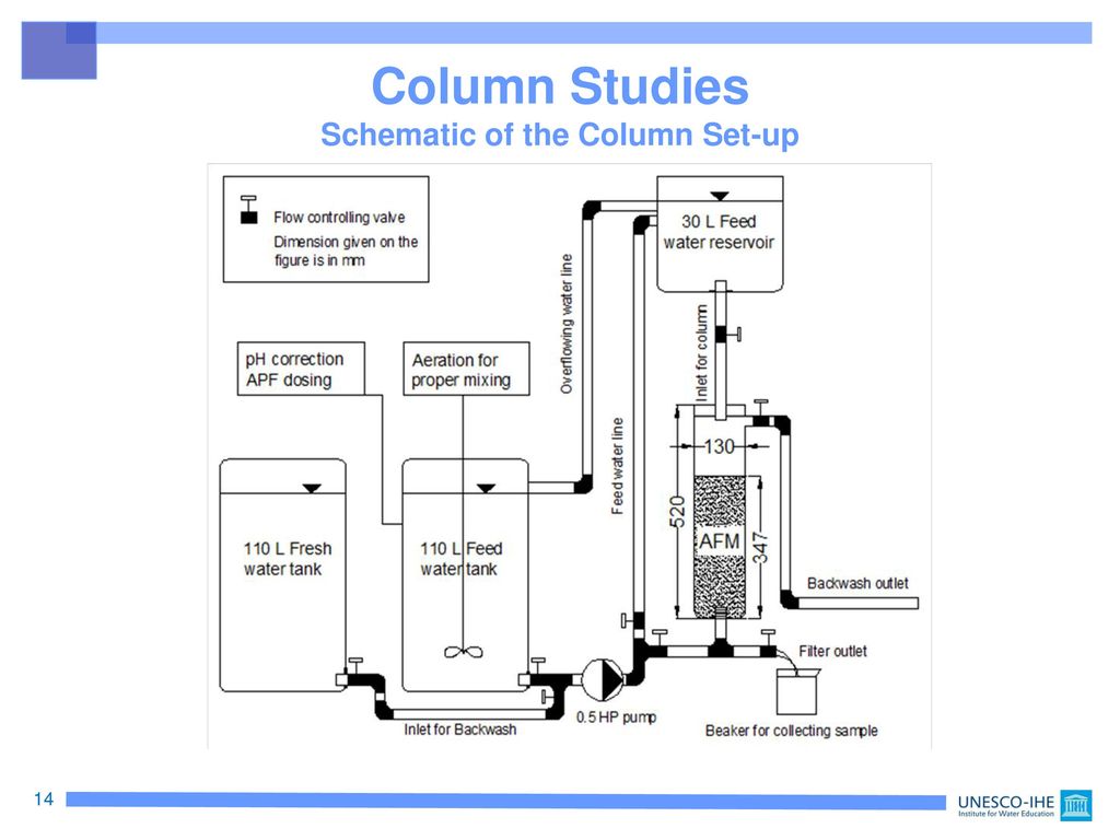 Column Studies Schematic of the Column Set-up